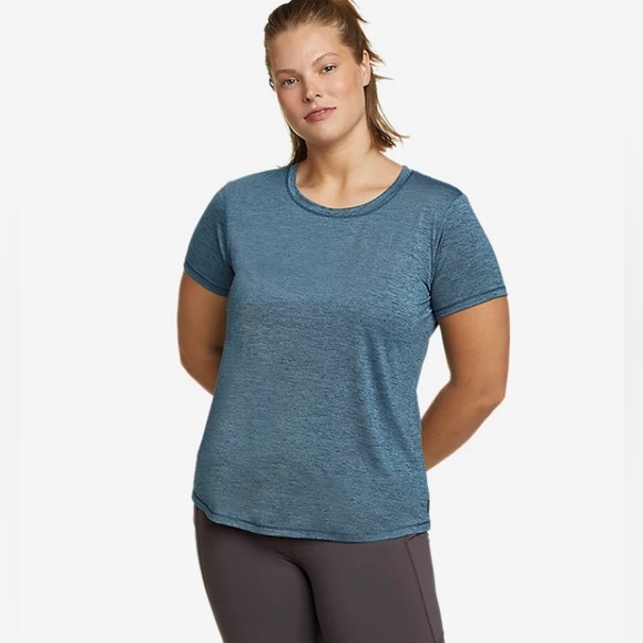 Blue Eddie Bauer Short Sleeved Workout Tee - Picture 4 of 4